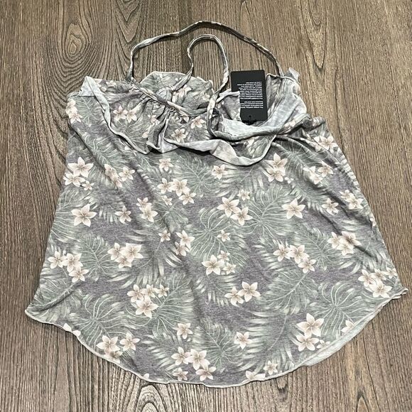 NWT Chaser Tropical Floral Print Spaghetti Strap Tank Top Size M - Picture 1 of 5